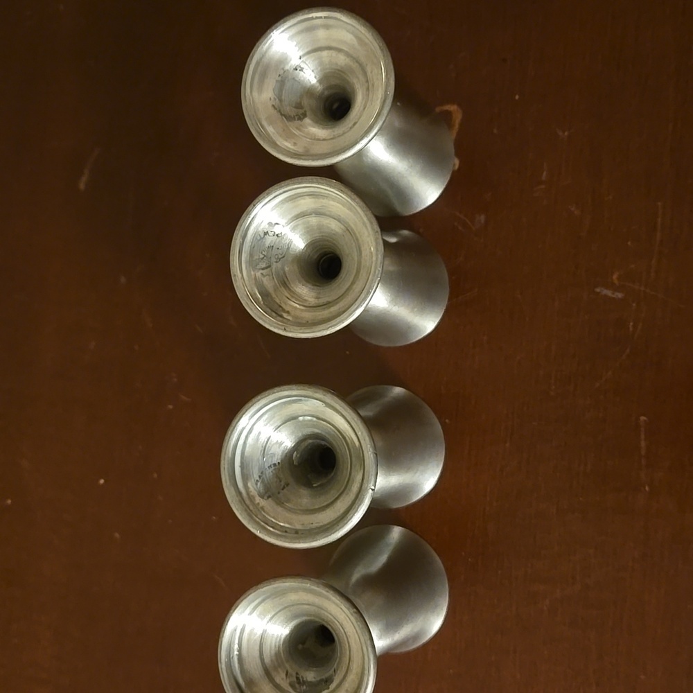 Vintage Mini Pewter Goblets (Set of 4) - Picture 4 of 6